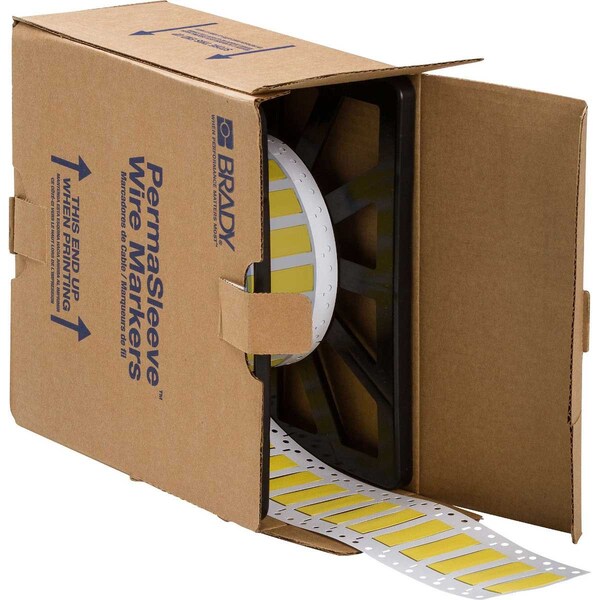 PermaSleeve Wire Marker Polyolefin 0.375 in Dia x 2 in W YL Roll of 1000 Each